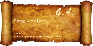 Geng Adrienn névjegykártya